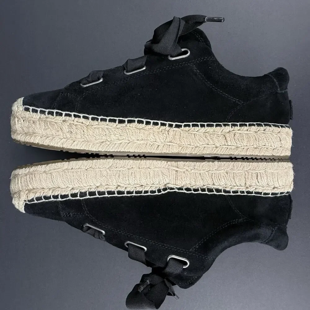 UGG Brianna Women’s 9.5 Black Suede Espadrille Sneakers Casual Comfort Shoe